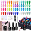 Beetles Jelly Gel Nail Polish Kit20 Colors Neon Cat Eye Glitter Soak Off UV LED Gel Nail Kit Pink Orange Blue with Base Matte Top Coat for DIY Nail Art Sunbeam Jelly Gift for Women