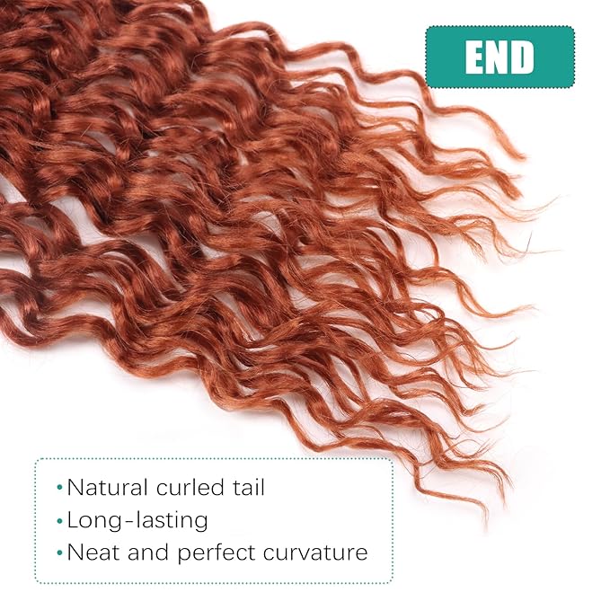 Goddess Locs Crochet Hair 14 Inch 8 Packs Soft Faux Locs Crochet Hair for Black Women Pre Looped Deep Wave Crochet Braids with Curly Ends Synthetic Hair Extensions (14 Inch/Pack of 8 350)
