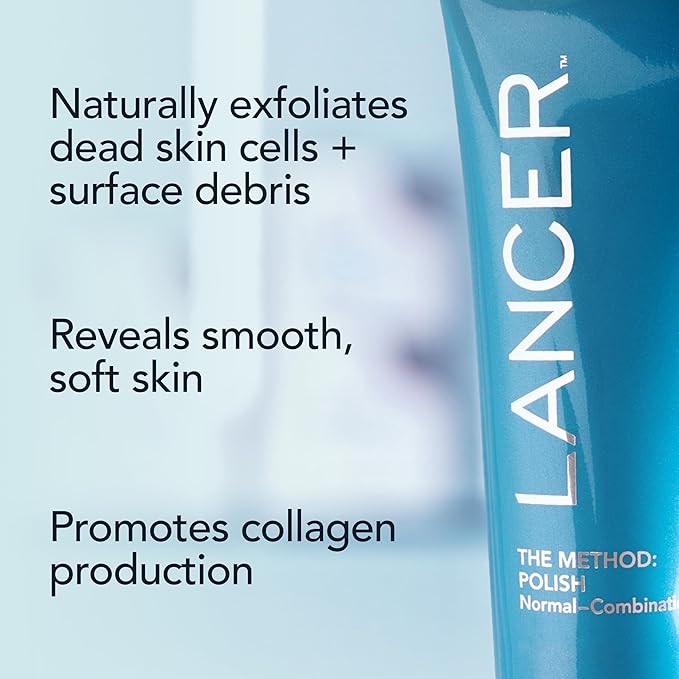 Lancer Skincare The Method: Polish Facial Exfoliator Daily Exfoliation Face Scrub with Natural Minerals Polish Normal-Combination Skin 2 Fluid Ounces