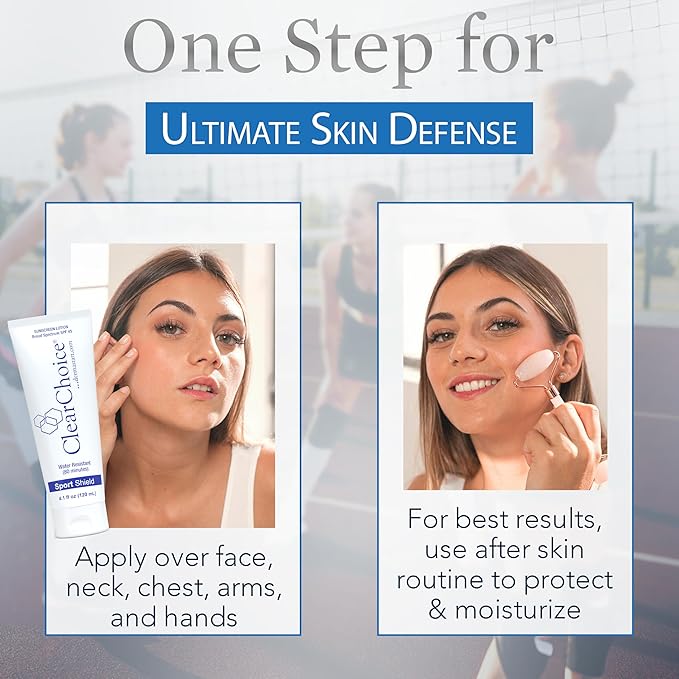 Clear Choice Sunscreen for Face SPF 45 Oil Free Sunblock &amp Light Moisturizer with Zinc Oxide Reef-Safe Broad Spectrum Water-Resistant No White Cast Light Moisturizer 4oz
