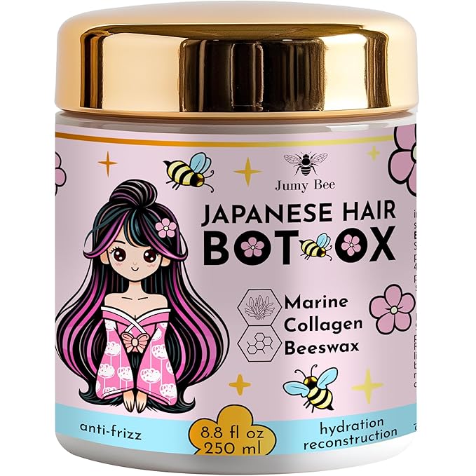 HAIR MASK FOR DAMAGED HAIR TREATMENT Japanese BTX - 8.8 oz Collagen &amp Keratin Treatment with Beeswax &amp Seaweed Intense Hydration Anti-FrizzFormaldehyde-FreeProtein Coating for Dry and Dama