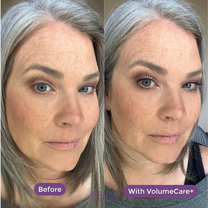 Rumi Cosmetiques VolumeCare+ Mascara For Mature Women - Extreme Length and Volume 2-in-1 Formula - No Clumps or Flaking Long-Wearing Hypoallergenic Mascara For Sensitive Eyes (Dark Brown)