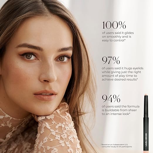 Laura Mercier Caviar Stick Cream Eyeshadow: Shimmer and Matte Finishes 24HR Wear Long Lasting Rich Color Easily Blendable and Buildable Waterproof Hyaluronic Acid Infused