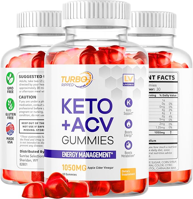 (2 Pack) Turbo Ripped Keto Weight Loss ACV Gummies Turbo Ripped Keto ACV Gummies Turbo Ripped Gummies TurboRipped Keto ACV Apple Cider Vinegar Advanced Multivitamin Healthy s Gummys 2 Months