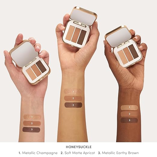 jane iredale PurePressed Eye Shadow Triple Highly Pigmented Mineral Based Eye Color Long Lasting &amp Crease Resistant Formula Safe for Sensitive Eyes