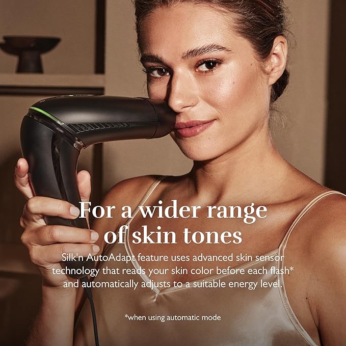 Silk'n Hair Removal Device for Women and Men Silk'n 7 Professional IPL with Rotating Head Painless Salon-Quality Results Starting in 3 Weeks Face and Body with 3 Smart Attachments Black