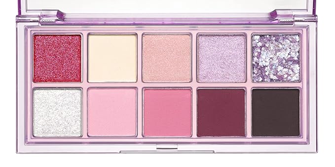 rom&ampnd Better Than Palette 102g (07 Berry Fuchsia Garden) | Eye Makeup Palette Matte &amp Shimmer Eye Shadow Sparkling Glittery various 10 shades Long Lasting High Pigmented Blendable Warm