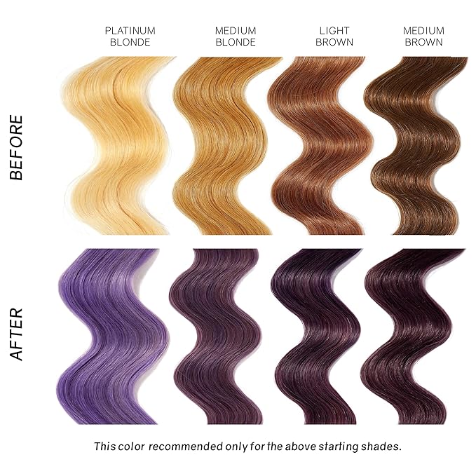 Overtone Semi Permanent Hair Color Conditioner Vibrant Purple 8 oz Nourishing Damage-Free Color Depositing Mask for All Hair Types with Shea Butter &amp Coconut Oil Vegan &amp Cruelty-Free