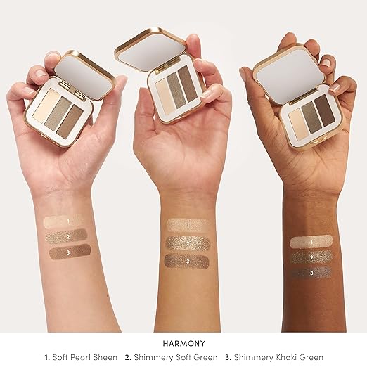 jane iredale PurePressed Eye Shadow Triple Highly Pigmented Mineral Based Eye Color Long Lasting &amp Crease Resistant Formula Safe for Sensitive Eyes