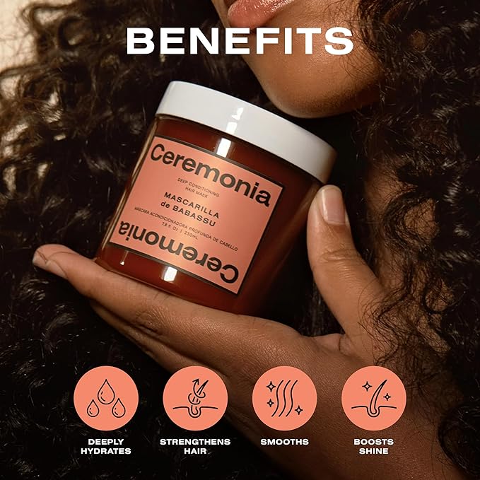 Ceremonia Mascarilla de Babassu Oil and Cupua?u Butter Deep Conditioning Hair Mask 7.8 Fl Oz | 230 mL