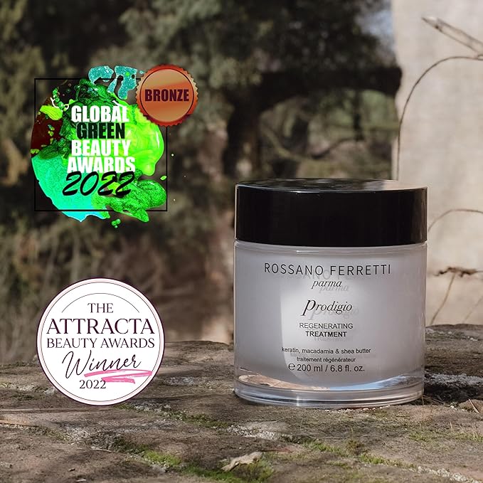 Rossano Ferretti Prodigio Regenerating Treatment | Bond Building Keratin Mask for Intense Hair Repair Hydration Softness | Vegan Luxury | 6.8 Fl Oz