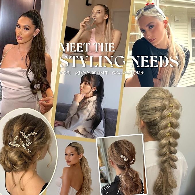 Ve Sunny Ponytail Extension Real Human Hair for Women Clip in Ponytail Hair Extension Straight Hair Pieces Wrap Around Chocolate Brown Mix Caramel Blonde 18inch 80G