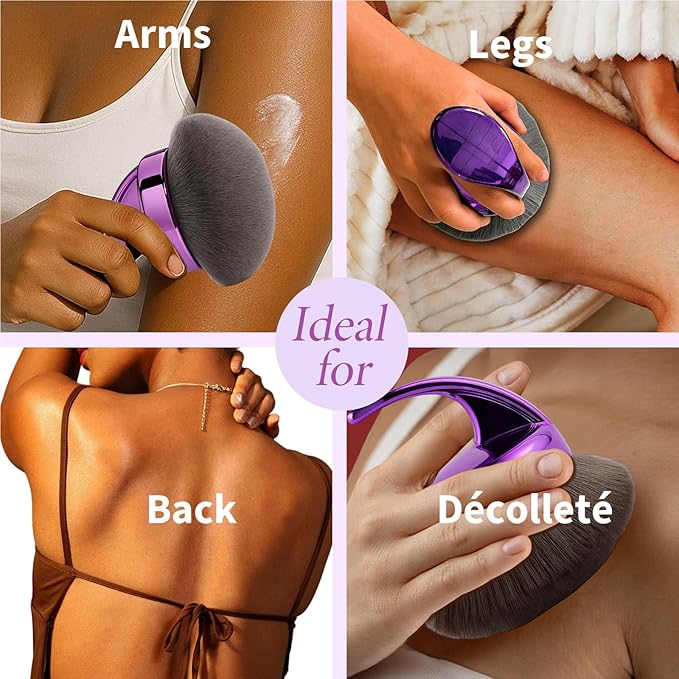 Blend &amp Blur Ultra Large Body Makeup Brush For Self Tanner 5.11inch Wide-headed Kabuki Brush Leg Makeup &ampBronzer Self Tan Applicator Provides Effortless Pretty Finish Blending Applicator- P