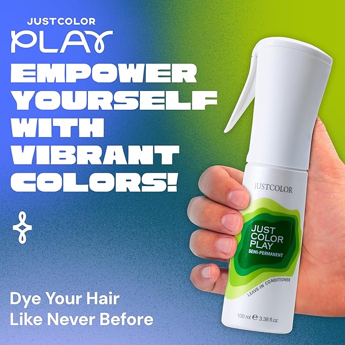 Just Color Hair Dye Spray | Semi-Permanent | 10-Minute Process | Custom Color Options | Clementine Orange | Leave in Conditioner | Ammonia &amp PPD Free | Lasts 8-12 Washes | Pack of 2