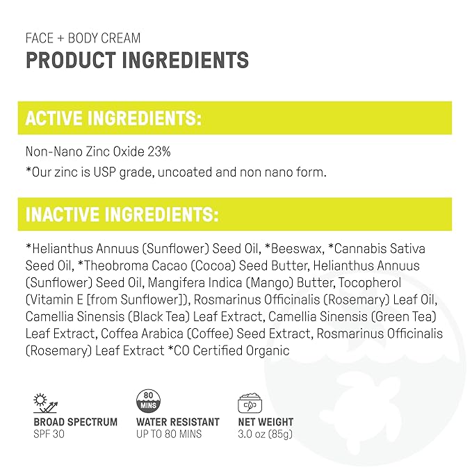 Raw Elements Face and Body Mineral Sunscreen SPF 30 Tin Organic Sunblock Daily Protection Non Toxic Reef Safe Water Resistant Cruelty Free Plastic Free 3 oz (Pack of 2)
