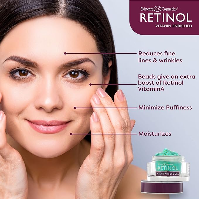 LIVAURA Retinol Vitamin A Eye Gel ? Anti-Wrinkle Treatment Minimizes Signs of Aging Dark Circles Around Eyes ? Extra Boost of Retinol From Micro-Beads Restores Tone &amp Elasticity to Eye Area
