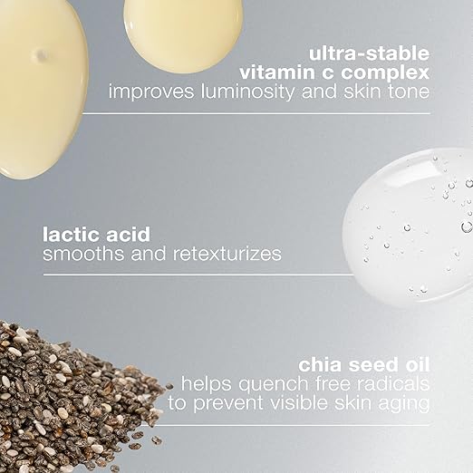 Dermalogica Biolumin-C Serum Vitamin C Dark Spot Serum for Face with Peptide and AHA - Exfoliates and Reduces Unbalanced Pigmentation for Brighter Firmer Skin