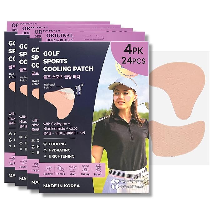 12Pairs (24patchs) Sun Patch Under Eye UV Protection for Golf Hiking Driving Outdoor Sports | Cooling Sunblock Patches Scar &amp Sun Damage Protection