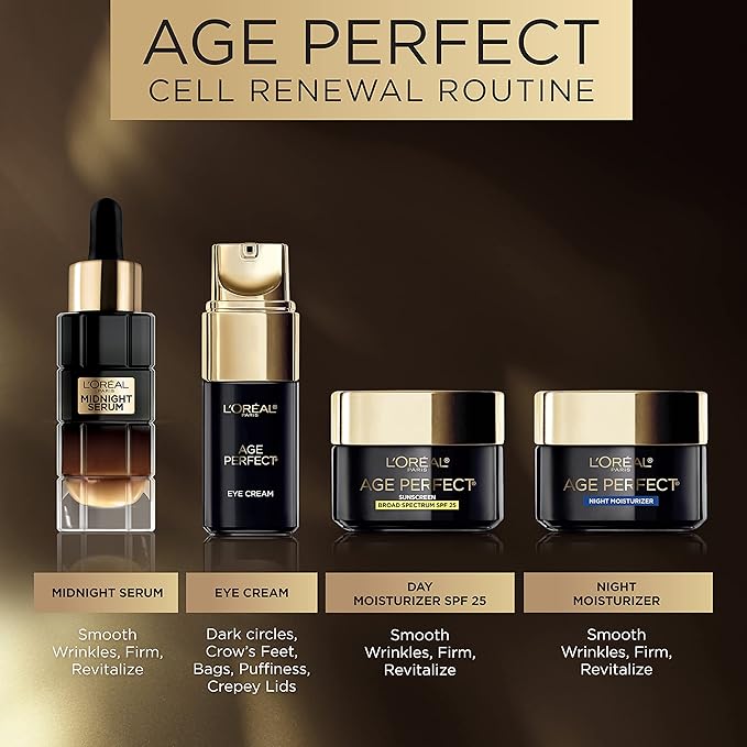 LOreal Paris Age Perfect Cell Renewal Anti-Aging Day Moisturizer with Broad Spectrum SPF 25 Sunscreen Antioxidants and Vitamin E 1.7oz