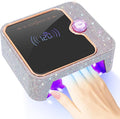 UV Light for Nails Rechargeable UV Nail Lamp Fast Nails Dryer Curing Lamp Gel Nail Polish UV Light 0-120S Arbitrary Timing for Salon &amp Home