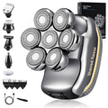 Head Shavers for Bald Men: - Electric Head Shavers for Men Wet&ampDry Waterproof Cordless Electric Razor 6-in-1 Rotary Shaver Grooming Kit with Nose Beard Trimmer Hair Clipper