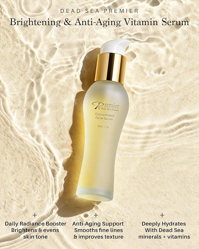 Premier Dead Sea Vitamin E &amp C facial serum classic collection Concentrated vitamin C serum for face vitamin E oil retinol anti-aging serum advanced skincare 1.7 Fl.oz