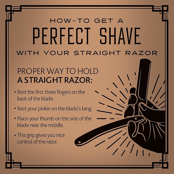BRV MEN Straight Razor | Titanium Series | 100 Single Edge Blades | Straight Edge Razor | Shavette | Barber Razor | Mens Shaving Knife | Straight Razor Kit | For Men (Titanium Bronze)