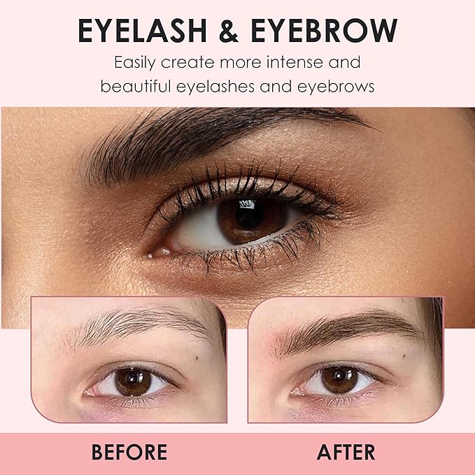 Luxe Cosmetics - Brown Color Set for Lashes and Brows - Long Lasting Temporary Color (Up to 4 Weeks) - Vegan &amp Cruelty-Free - For Salon &amp Home Use