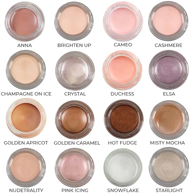 Mommy Makeup Any Wear Creme Eyeshadow - Waterproof Crease-Proof Long Lasting High Pigment Oil-free - Cream to Powder for Eyes Cheeks &amp Lips (Golden Apricot)