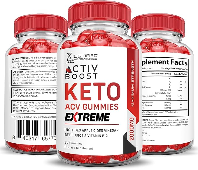 (5 Pack) Activboost Keto ACV Gummies Extreme 2000MG draft Boost Keto Gummies Apple Cider Vinegar Activ Boost Formulated with Pomegranate Beet Juice Powder B12 Vegan Non GMO 300 Gummys