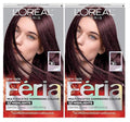 L'Oreal Paris Feria Multi-Faceted Shimmering Permanent Hair Color Chocolate Cherry Hair Dye Kit Pack of 2