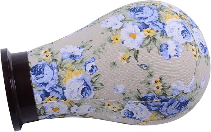 1 Piece Canvas Block Head Mannequin Head for Hair Extension Lace Wigs Making and Display Styling (Blue 23)