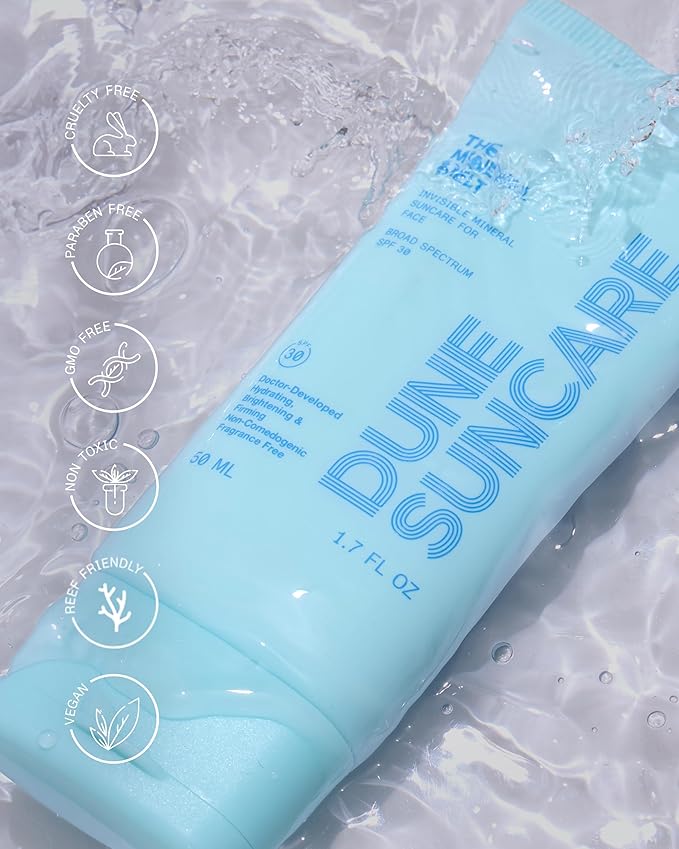 The Mineral Melt ? Sheer Mineral Face Sunscreen SPF 30 Broad Spectrum Fragrance-Free Sunblock ? Hydrating Anti-Aging Brightening Peptide-Packed Award-Winning Formula (1.7 Fl Oz)
