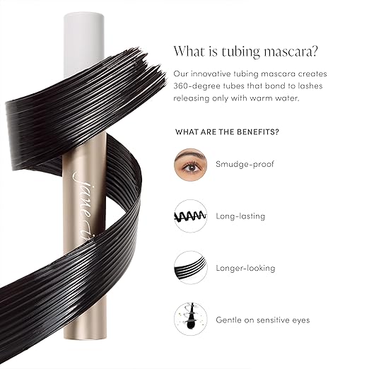 jane iredale Lash Fixation Length &amp Definition Tubing Mascara Long-Wear Smudge-Resistant Formula Lifts Curls &amp Separates Vegan Cruelty-Free