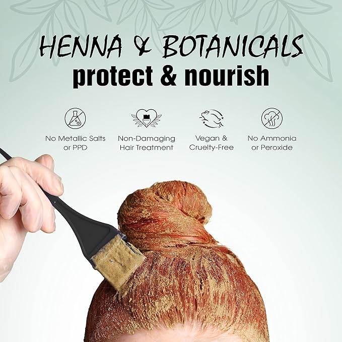Light Mountain Henna Hair Color &amp Conditioner - Red Hair Dye for Men/Women Organic Henna Leaf Powder and Botanicals Chemical-Free Semi-Permanent Hair Color 4 Oz (Pack of 3)