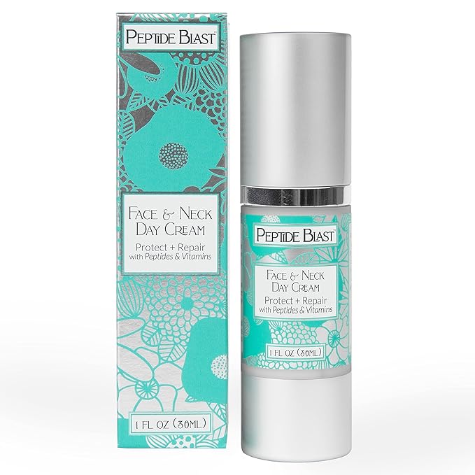 Peptide Blast DAY CREAM Packed with Collagen Peptides and Vitamins C &amp E ? For Face &amp Neck - 1oz.