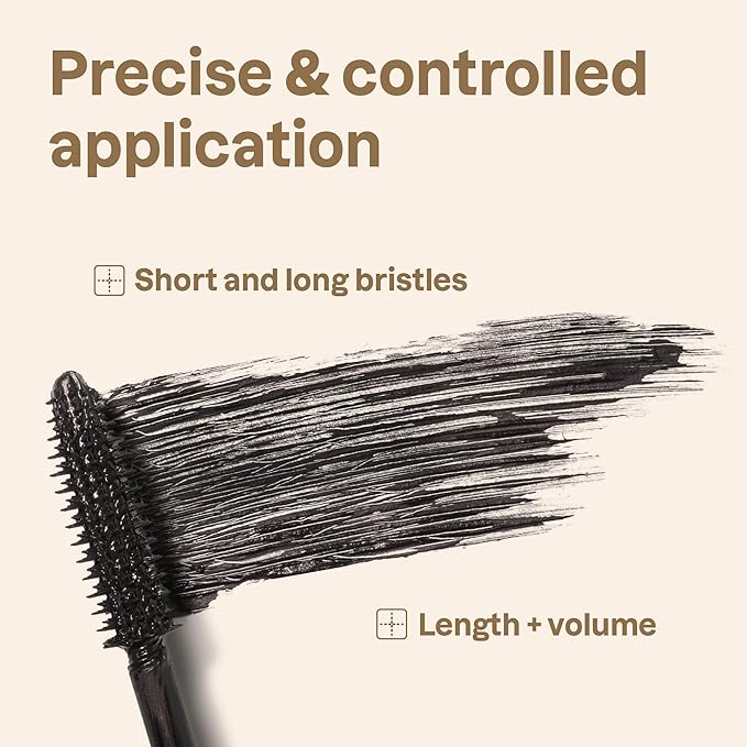 ATTITUDE Oceanly Serum Infused Mascara EWG Verified Eye Lash Serum Length + Volume Vegan Beauty and Makeup Black 0.24 Oz