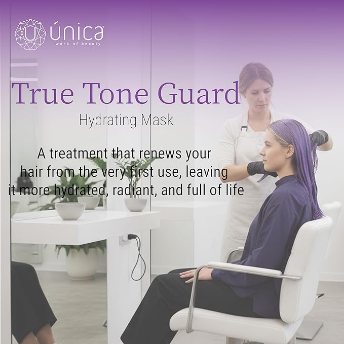 UNICA Work of Beauty True Tone Guard Hydrating Hair Mask ? Deep Moisture Treatment with Wheat Protein &amp Botanical Extracts for Color-Treated Hair ? 10 oz