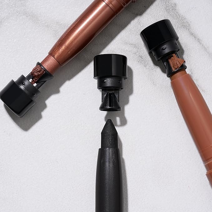 LAURA GELLER NEW YORK Kajal Longwear Kohl Eyeliner Pencil - Soft Black Kohl - Caffeine and Vitamin E - Smooth &amp Blendable Liner - Built-In Sharpener