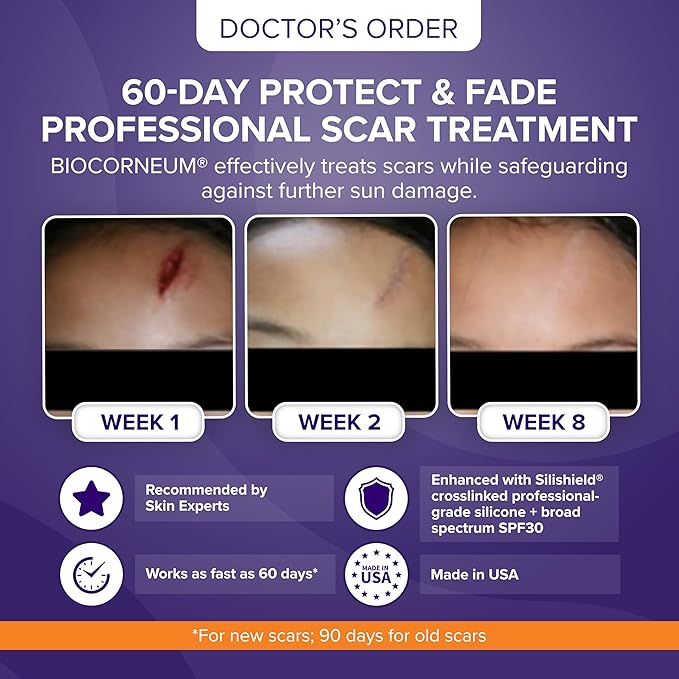 Advanced Scar Treatment with Silishield® &amp SPF 30 50g ? Made in the USA Fast-Drying Water-Resistant Silicone Scar Gel - Surgeon Recommended for New &amp Old Scars - Suitable for Children Over 6