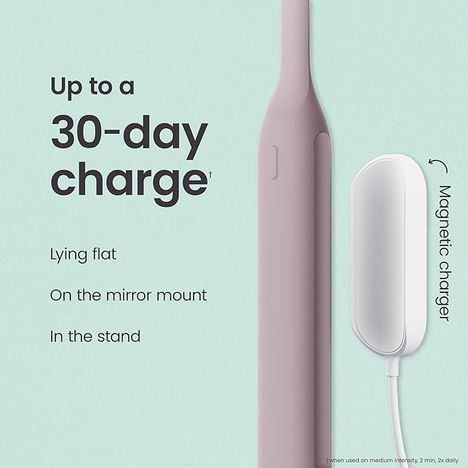 Quip Ultra Next Generation Smart Toothbrush - Timed Electric Toothbrush with Case - Replaceable Brush Head Soft Bristles Silicone Handle 30-Day Battery Life - Travel Toothbrush - Dusk