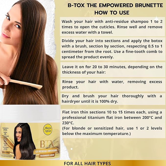 B-tox Hair Treatment 500g / 1763 oz ? Anti-Frizz Deep Hydration Hair Mask for All Hair Types ? With Hyaluronic Acid Hydrolyzed Keratin Vitamin A &amp E Sunflower Oil