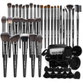 MAANGE Makeup Brushes 54 Pcs Makeup Tool Set Multi-functional Makeup Kit Premium Synthetic Brush Make up Brushes Set for Women Girl (Black 54 Pcs)