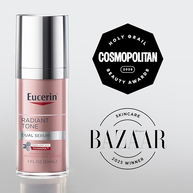 Eucerin Radiant Tone Dual Serum Dark Spot Corrector Dark Spot Serum with Thiamidol and Hyaluronic Acid Helps Visibly Reduce the Look of Dark Spots Holiday Gifts for Self Care 1 Fl Oz Bottle