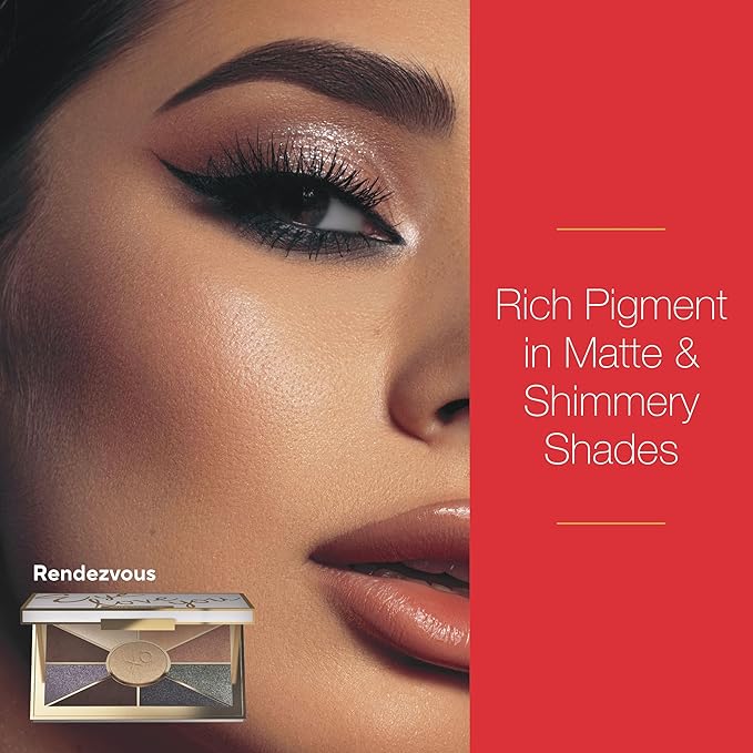 Mirabella Eye Love You Neutral Shimmer Eyeshadow Palette - Makeup Palette w/Ultra Pigmented Pressed Powders Creamy Matte &amp Shimmer Brown Eyeshadow Shades - Rendezvous