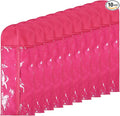 10 Packs 31.5in Extra Long Hair Extensions Storage Bag Folding Wig Bags Dust Proof Wigs Carrier Bags with Strong Zipper for Home Salon Organizer (Rose red)
