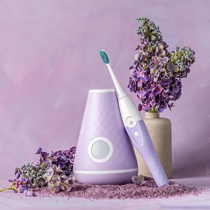 TAO Clean UV Sanitizing Sonic Toothbrush and Cleaning Station Electric Toothbrush Dual Speed Setting Lilac Bliss