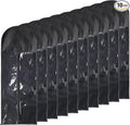 10 Packs 31.5in Extra Long Hair Extensions Storage Bag Folding Wig Bags Dust Proof Wigs Carrier Bags with Strong Durable Zipper for Home Salon Organizer (Black)