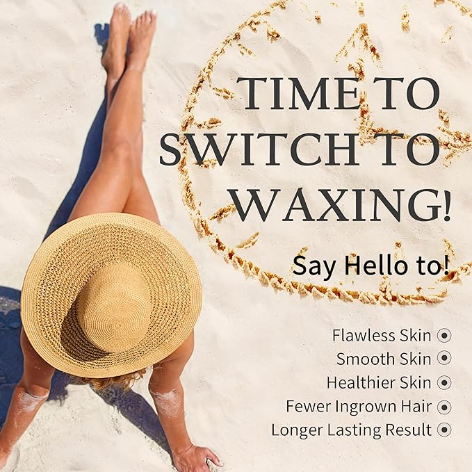 Maxpearl 2.5LB Hard Wax Beads for Hair Removal Men?™s Coarse Hair Formula - Brazilian Waxing Sensitive Skin Face Underarms Legs Back Chest and More with 20 Wax Sticks Black