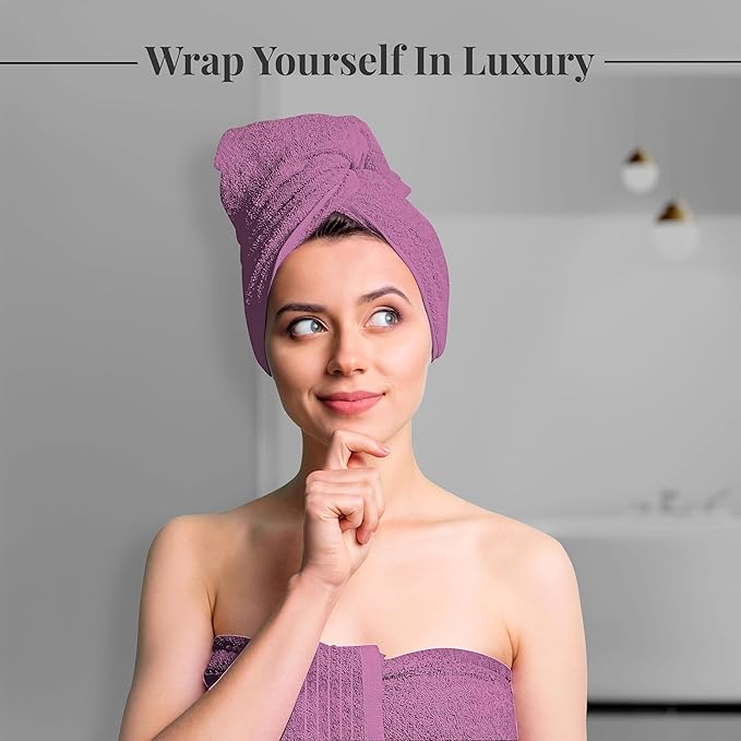 Tens Towels Pack of 4 Extra Large Bath Towels 30 x 60 Inches 100% Cotton Larger &amp Lighter Weight Quicker to Dry Super Soft and Absorbent Perfect for Bathroom Purple